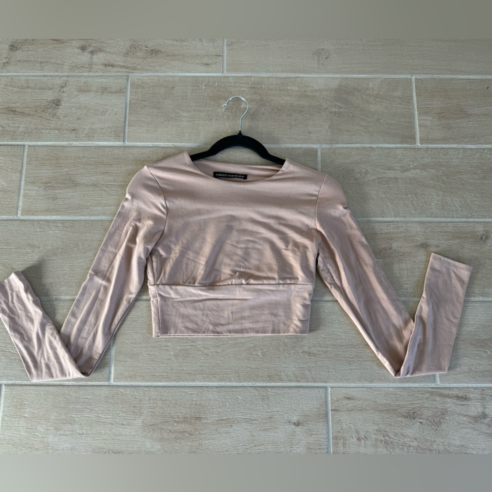 Naked Wardrobe Cropped Long Sleeve Top